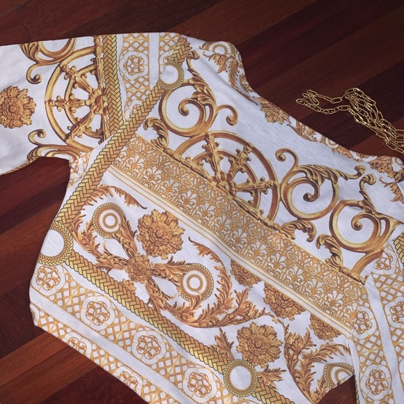 Boohoo Chain Print Crop Top & Pant Set - Picture 7 of 8